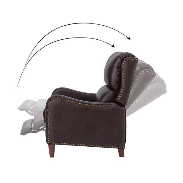 Birch Lane™ Westmere 28.75" Wide Genuine Leather Manual Club Recliner